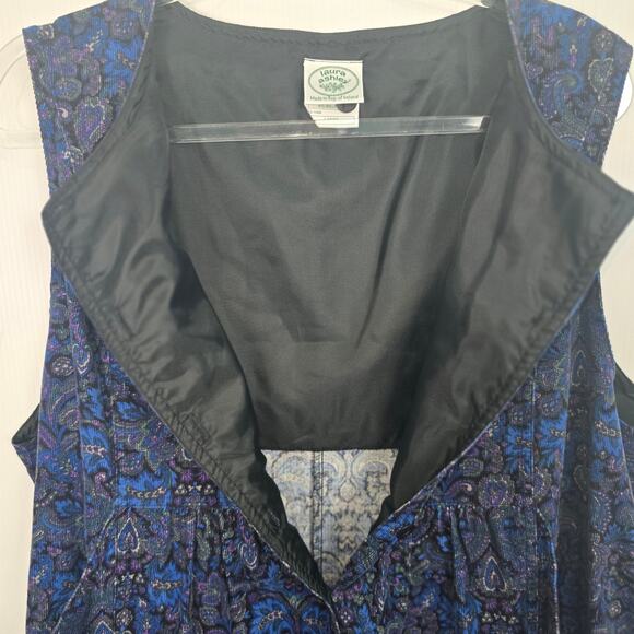 Laura Ashley Vintage 80s Corduroy Floral Jumpsuit Made in Ireland Rare Size L - Picture 5 of 11